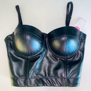 *NEW WITH TAGS* BLACK HONEY CORSET CROP TOP